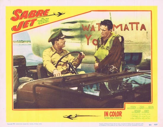 SABRE JET Lobby card 6 1953 Robert Stack Jet Pilot