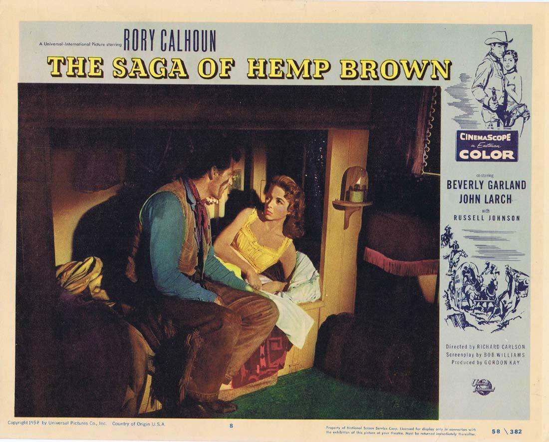 THE SAGA OF HEMP BROWN Original Lobby Card Rory Calhoun Beverly Garland