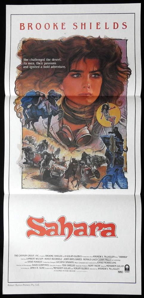 SAHARA Original Daybill Movie poster BROOKE SHIELDS Lambert Wilson