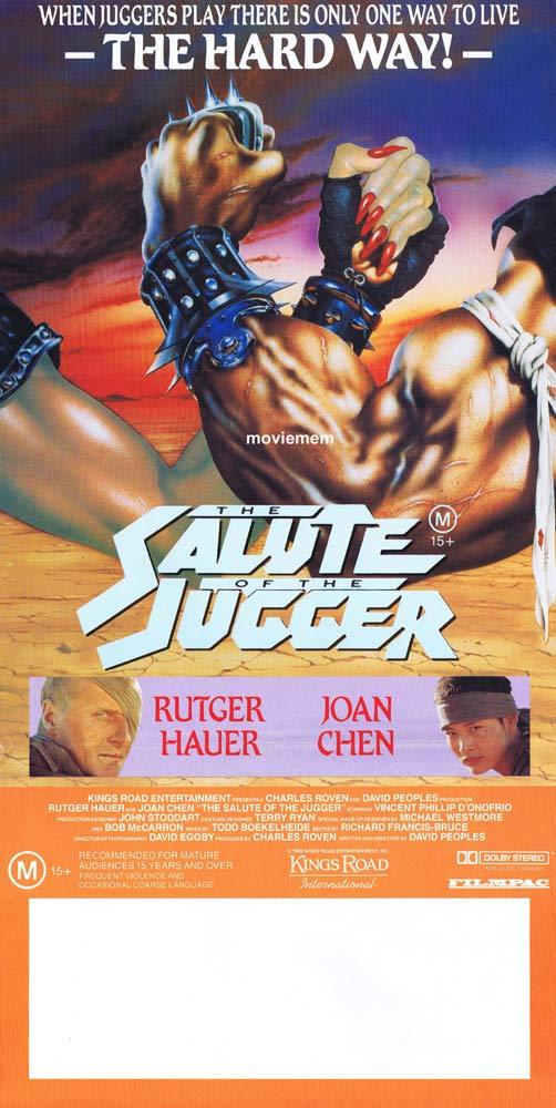 SALUTE OF THE JUGGER Original daybill Movie poster Blood of Heroes Rutger Hauer