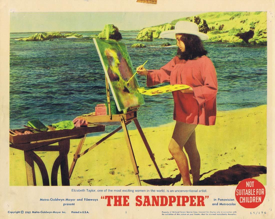 THE SANDPIPER Original Lobby Card 1 Elizabeth Taylor Richard Burton
