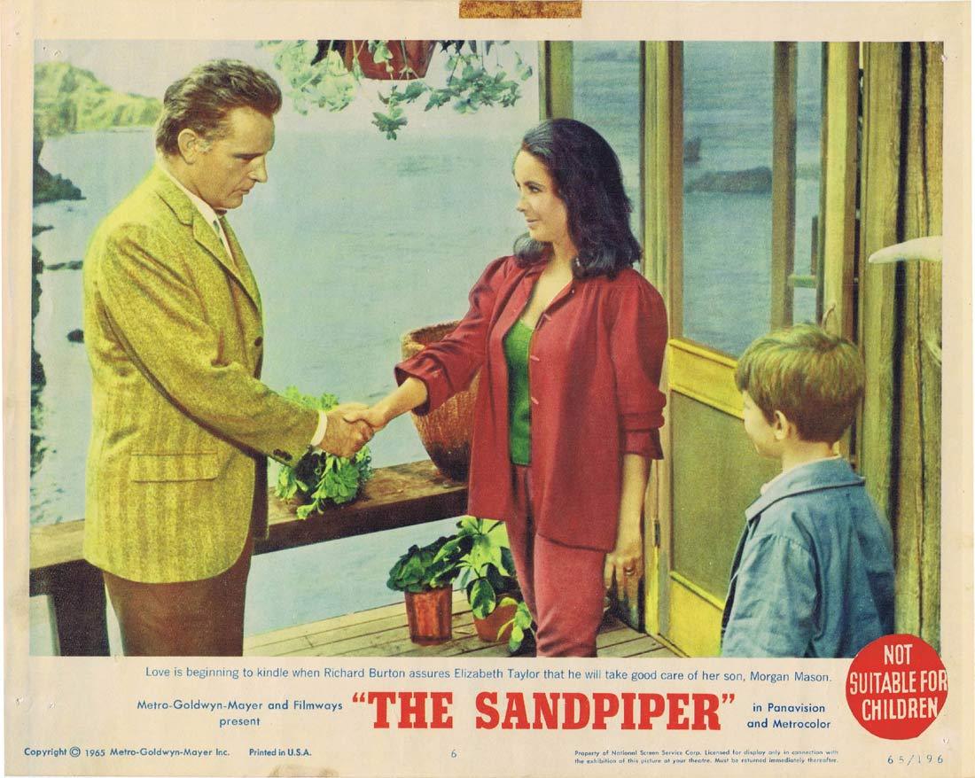 THE SANDPIPER Original Lobby Card 6 Elizabeth Taylor Richard Burton