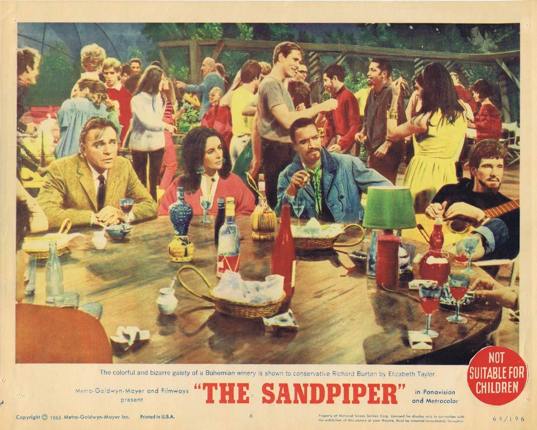 THE SANDPIPER Original Lobby Card 8 Elizabeth Taylor Richard Burton