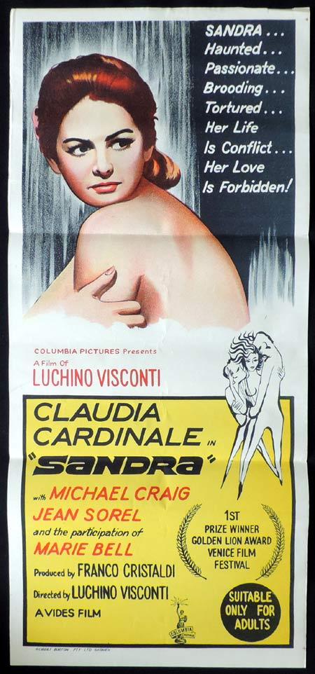 SANDRA Original Daybill Movie Poster Claudia Cardinale Jean Sorel