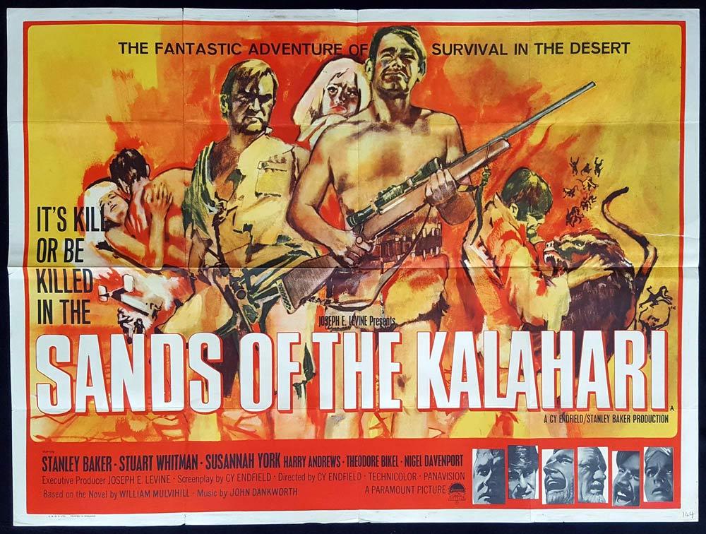 SANDS OF THE KALAHARI Original British Quad poster Stanley Baker Cy Endfield
