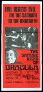 THE SATANIC RITES OF DRACULA Original Daybill Movie Poster HAMMER HORROR Christopher Lee