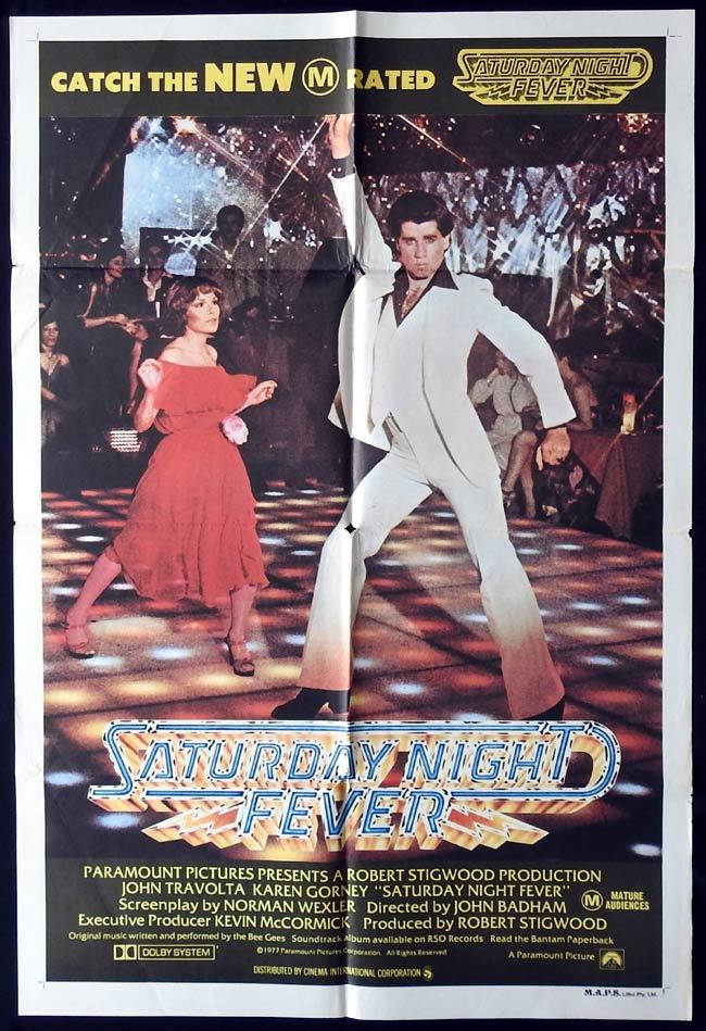 SATURDAY NIGHT FEVER Original One sheet Movie Poster John Travolta The Bee Gees