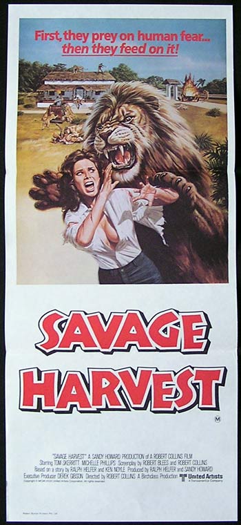 SAVAGE HARVEST daybill Movie poster Tom Skerritt Michelle Phillips
