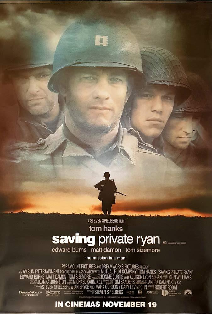 SAVING PRIVATE RYAN Rolled Australian One sheet Movie poster Tom Hanks Tom Sizemore