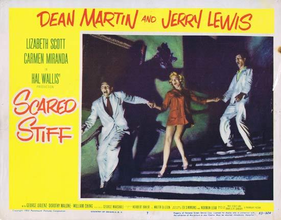 SCARED STIFF 1953 Lobby Card 7 Dean Martin Jerry Lewis Lizabeth Scott