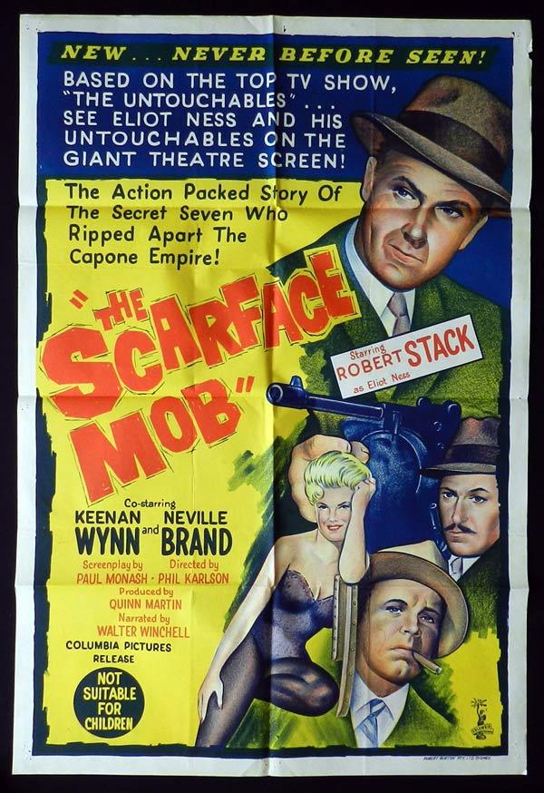 THE SCARFACE MOB One Sheet Movie Poster Robert Stack The Untouchables