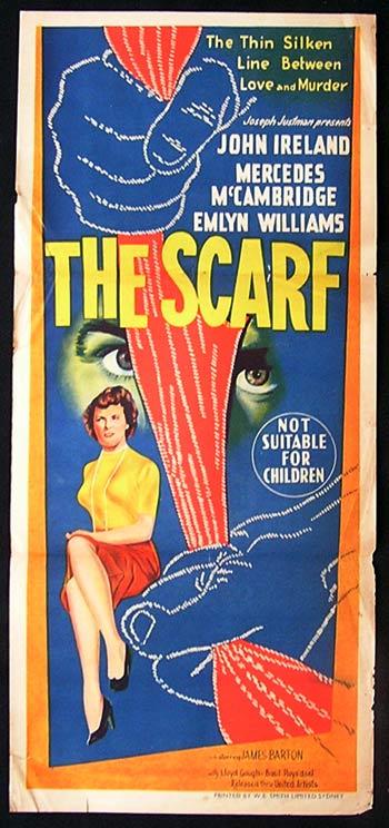 THE SCARF Movie Poster 1951 John Ireland FILM NOIR Australian daybill