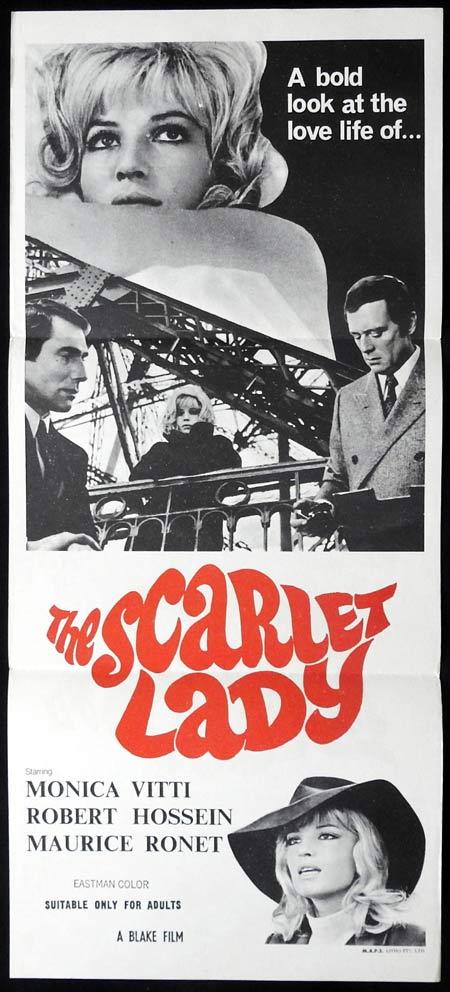 THE SCARLET LADY The Bitch Wants Blood  Original Daybill Movie Poster Monica Vitti Maurice Ronet,