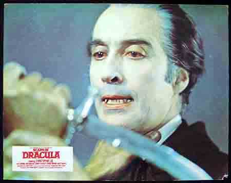 SCARS OF DRACULA ’70-Hammer Horror CHRISTOPHER LEE as DRACULA RARE Lobby card
