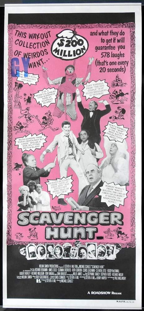 SCAVENGER HUNT Original Daybill Movie poster Richard Benjamin James Coco