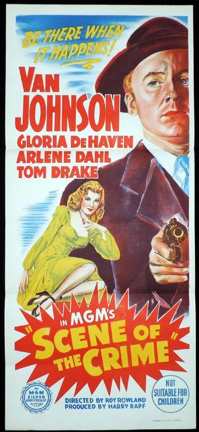 SCENE OF THE CRIME Daybill Movie poster Van Johnson Film Noir