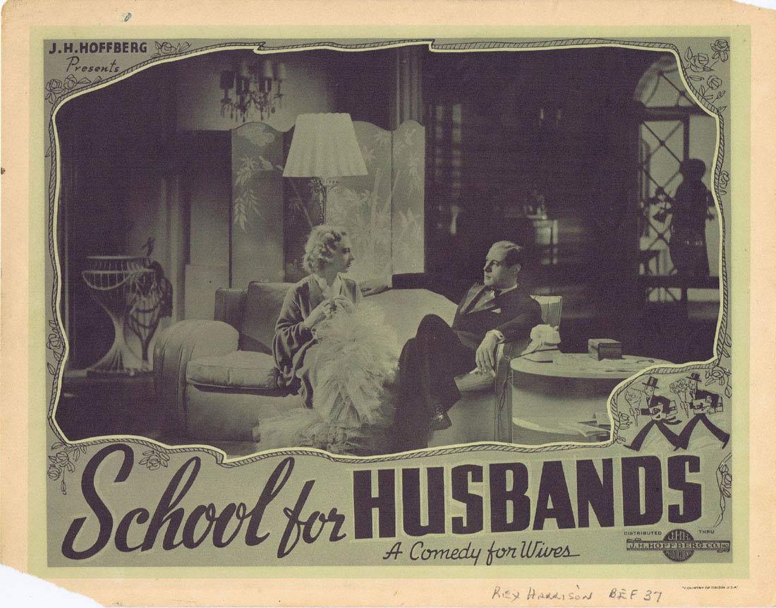 SCHOOL FOR HUSBANDS Vintage Lobby card 1937 Rex Harrison