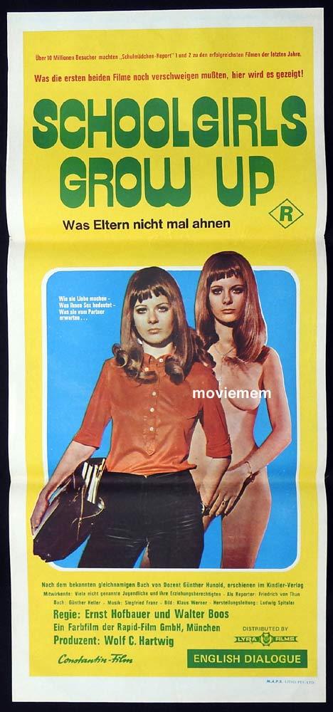 SCHOOLGIRLS GROW UP Daybill Movie Poster Sexploitation Friedrich von Thun