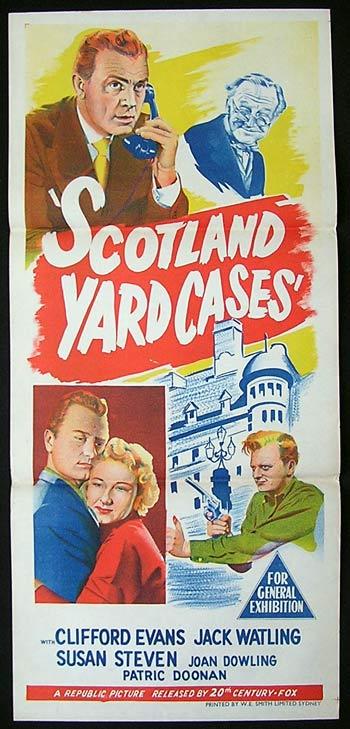 SCOTLAND YARD CASES aka STRYKER OF THE YARD Movie poster 1953 British Cinema daybill