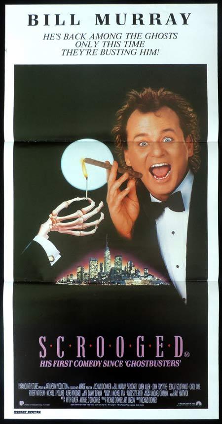 SCROOGED Original Daybill Movie Poster Bill Murray Karen Allen