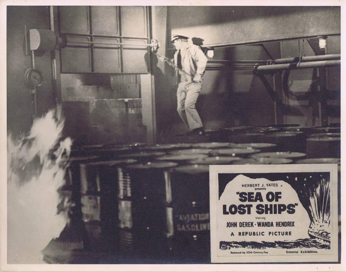 SEA OF LOST SHIPS Original Australian Lobby Card 2 John Derek Wanda Hendrix Walter Brennan