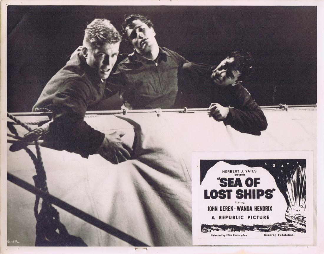 SEA OF LOST SHIPS Original Australian Lobby Card 4 John Derek Wanda Hendrix Walter Brennan