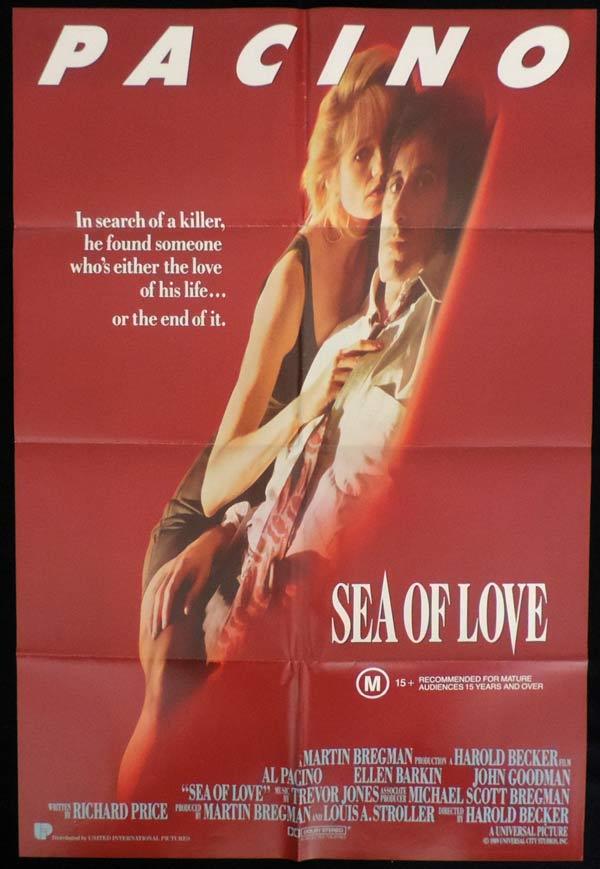 SEA OF LOVE One Sheet Movie Poster Ellen Barkin Al Pacino