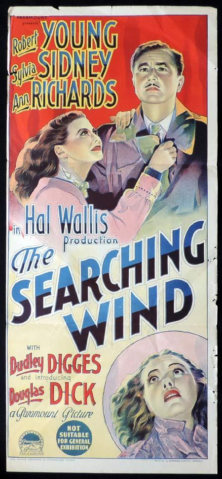 THE SEARCHING WIND Original Daybill Movie Poster ROBERT YOUNG Sylvia Sidney Richardson Studio