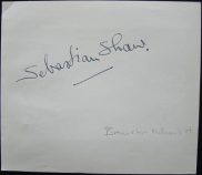 SEBASTIAN SHAW Vintage Autograph on an Album Page