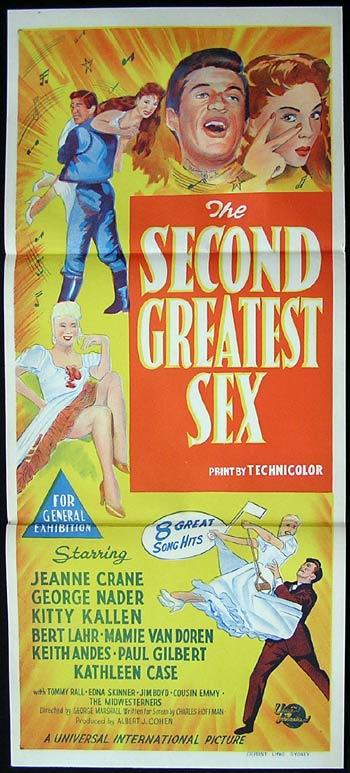 THE SECOND GREATEST SEX Original Daybill Movie poster Jeanne Crain