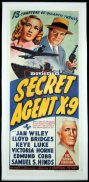 SECRET AGENT X-9 Daybill Movie poster Unerversal Serial