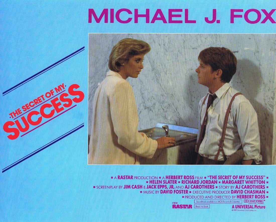 THE SECRET OF MY SUCCESS Original Lobby Card 3 Michael J. Fox Helen Slater