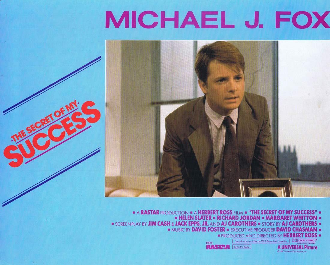 THE SECRET OF MY SUCCESS Original Lobby Card 8 Michael J. Fox Helen Slater