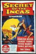 SECRET OF THE INCAS One Sheet Movie Poster Charlton Heston