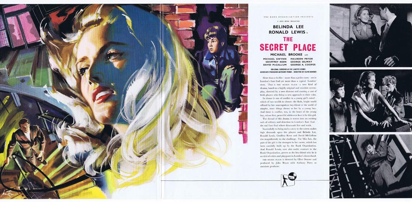 THE SECRET PLACE Original Movie Trade Ad Belinda Lee