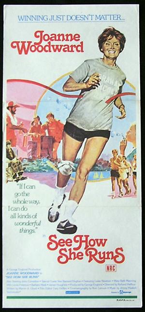 SEE HOW SHE RUNS Joanne Woodward Daybill Movie poster