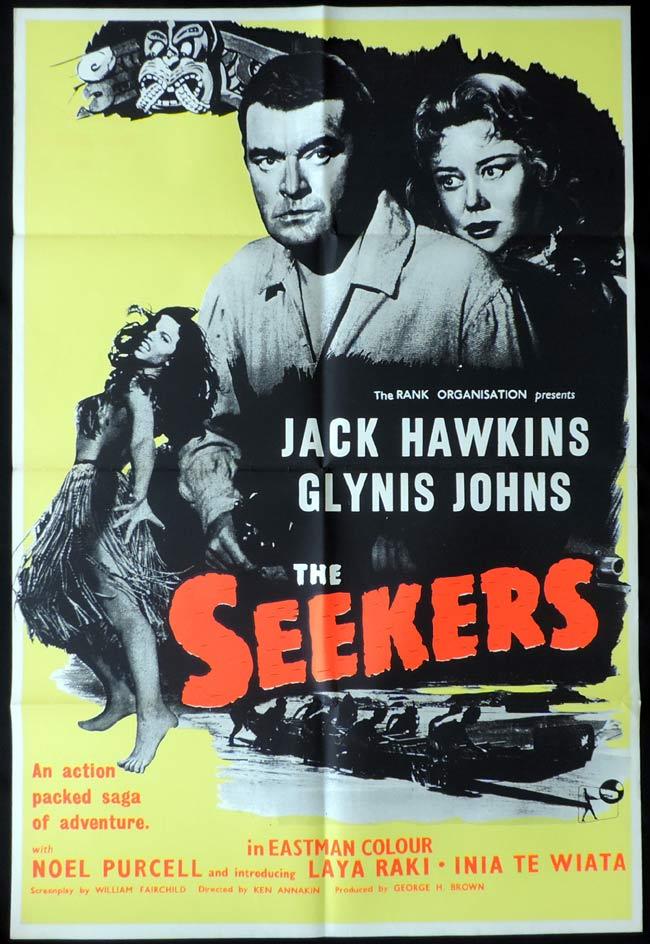 THE SEEKERS aka LAND OF FURY 1958 One sheet Movie Poster NEW ZEALAND CINEMA