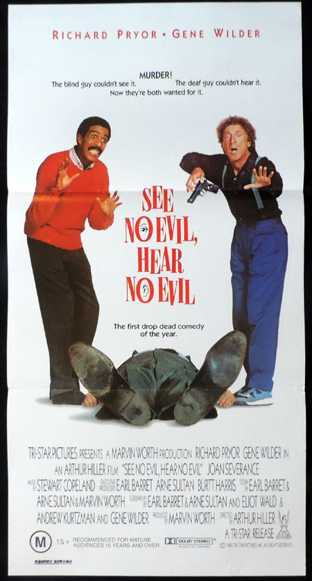 SEE NO EVIL HEAR NO EVIL ORIGINAL Daybill Movie poster Richard Pryor Gene Wilder