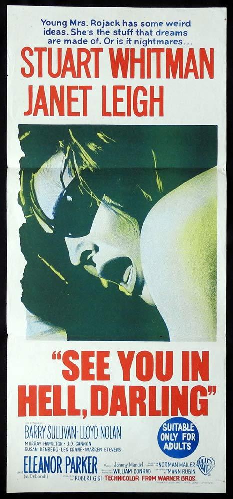SEE YOU IN HELL DARLING Original Daybill Movie poster Stuart WhitmanJanet Leigh