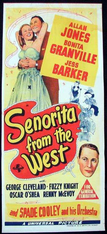 SENORITA FROM THE WEST Movie poster Allan Jones Bonita Granville