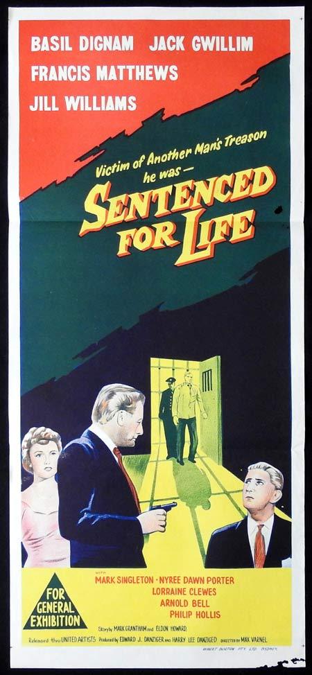 SENTENCED FOR LIFE Original Daybill Movie Poster Basil Dignam Jack Gwillim