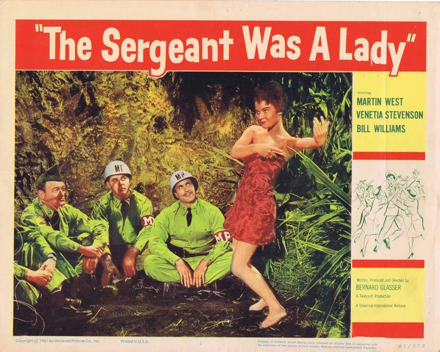 THE SERGEANT WAS A LADY Lobby Card 2 Martin West