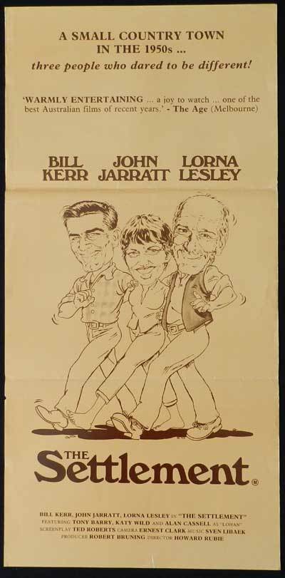 SETTLEMENT 1983 Bill Kerr Australian Cinema Daybill Movie poster