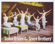 SEVEN BRIDES FOR SEVEN BROTHERS Lobby Card 2 Howard Keel Jane Powell Jeff Richards 1960sr