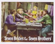 SEVEN BRIDES FOR SEVEN BROTHERS Lobby Card 3 Howard Keel Jane Powell Jeff Richards 1960sr