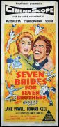 SEVEN BRIDES FOR SEVEN BROTHERS Daybill Movie poster Howard Keel Jan Powell