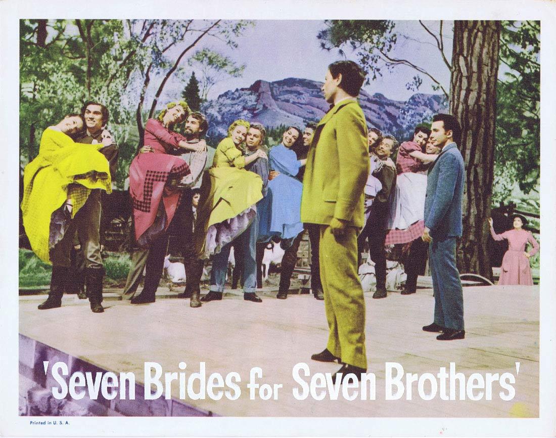 SEVEN BRIDES FOR SEVEN BROTHERS Lobby Card 6 Howard Keel Jane Powell Jeff Richards 1960sr