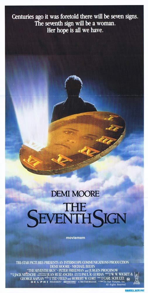 THE SEVENTH SIGN Original Daybill Movie Poster Demi Moore