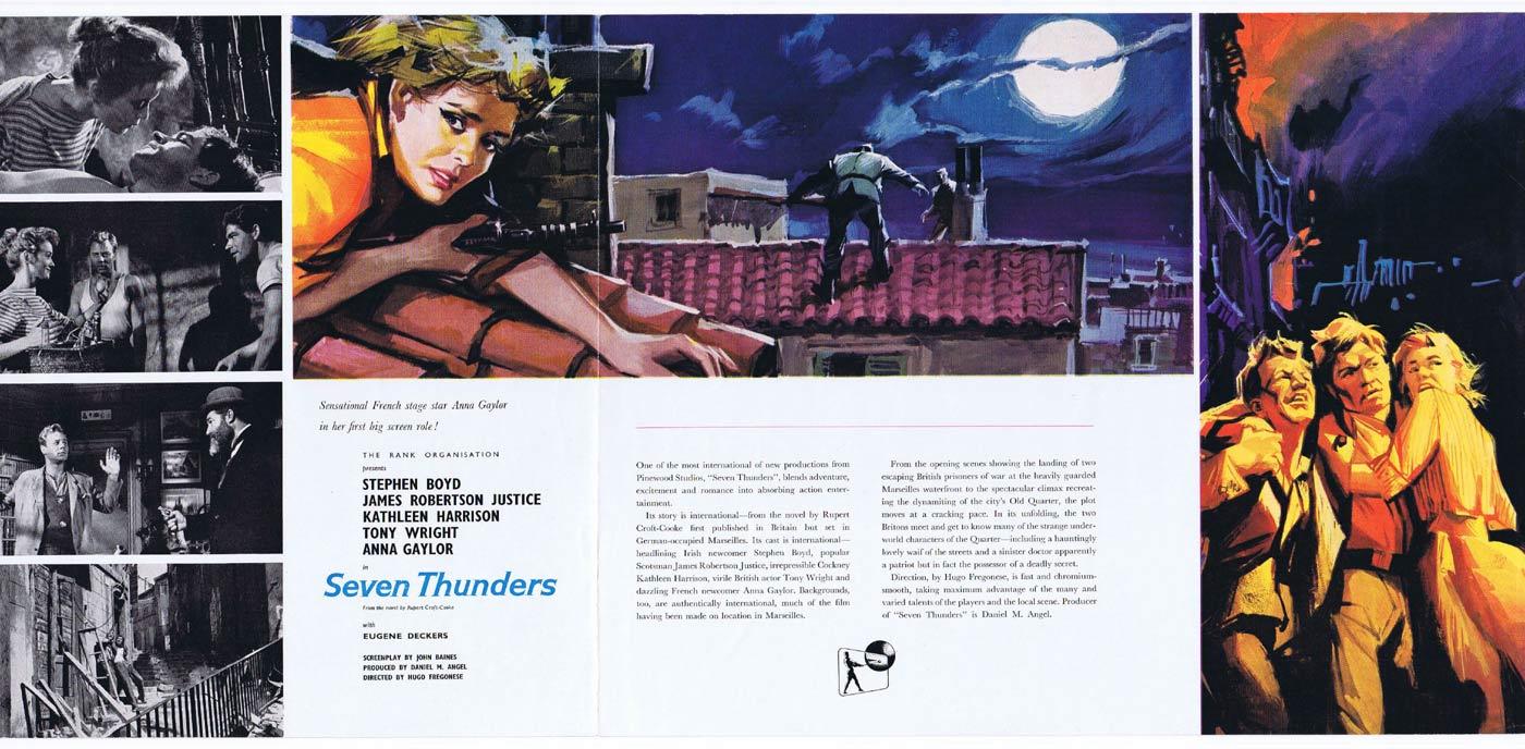 SEVEN THUNDERS Original Movie Trade Ad James Robertson Justice