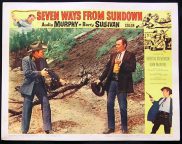 SEVEN WAYS FROM SUNDOWN '60 Audie Murphy-Barry Sullivan US Lobby card #3
